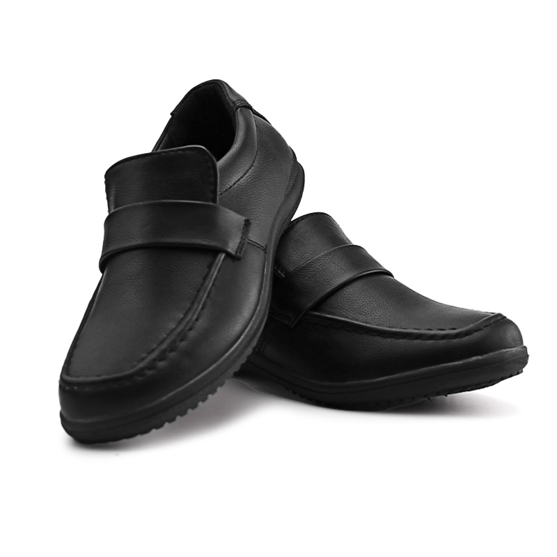 Для маленьких мальчиков; Сезон весна-лето; Дышащая обувь из искусственной кожи черного цвета с логотипом на заказ; Модельные туфли