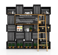 Présentoir de boissons et café, style américain, design moderne, idéal pour les centres commerciaux