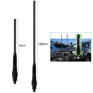 Antenne CB UHF Premium 60cm 120cm 2.1dBI 6.6dBi 477MHz, antenne tout-terrain robuste 4x4 - Product Image 1
