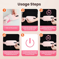 Nouvelle Ceinture Chauffante pour le Ventre avec Affichage Numérique, Compresse Chaude, Massage Vibrant au Graphène et Fonction de Compresse Chaude Intégrée