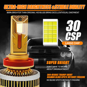 Chenlang - Bombilla LED Súper Brillante de 420 W y 40000 LM con Seis Tubos de Cobre H1 9005 9006 H11 para Faros Antiniebla H7 H4, Bombilla LED para Coche - Product Image 2