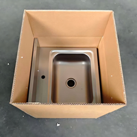 Évier de cuisine commercial en acier inoxydable brossé finition mate, capacité de charge 800 kg/m – Modèle 02, direct usine