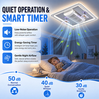 Ventilateur de plafond LED sans pales à flux d'air inversé, service OEM ODM personnalisé pour hôtels et villas