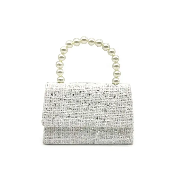 classical coco style beaded pearl clutch mini bags women handbags ladies