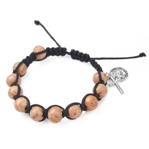 <span class=keywords><strong>Bracelet</strong></span> en <span class=keywords><strong>macramé</strong></span> avec perles en bois, réglable, fait à la main, <span class=keywords><strong>bracelet</strong></span> en corde nouée pour hommes et femmes, bijoux tendance - Product Image 4