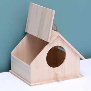 Breeding <b>Box</b> Paulownia Xuanfeng American Style Hanging Solid Wood Birdcage Bird Tree Bird Nest Outdoor <b>Small</b> House - Product Image 6