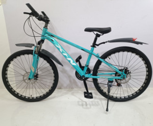 Racing Mountain Downhill Bicicleta Marco de acero 21 velocidades Freno de disco Twist Grip Shifter Suspensión delantera Ruedas de aleación de aluminio - Product Image 2