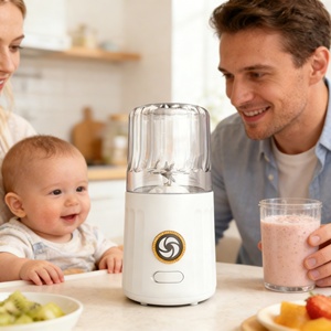 Robot culinaire pour bébé, aliments sains pour enfants, mini mixeur 260 ml, USB, sans BPA, 6 lames, nettoyage en un clic, faible bruit, avec hachoir - Product Image 4