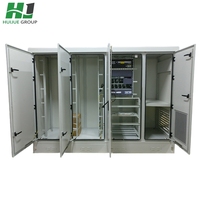 Armoire de télécommunications extérieure HJ IP65 19 pouces, résistante aux intempéries, pour station de base 5G avec ventilateur de refroidissement