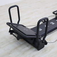 Mini équipement de Pilates professionnel noir, machine de Pilates Reformer réglable en aluminium, certifiée CE, à vendre