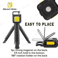Senter LED COB portabel multifungsi, lampu gantungan kunci dapat diisi ulang USB untuk bekerja & inspeksi, Senter berkemah Mini