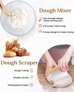 Panier rond en rotin naturel de 9 pouces de qualité alimentaire avec brosse en tissu, ensemble de panier à pain d'épreuvage - Product Image 4