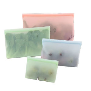 New Design Free BPA Silicone Storage <b>Bags</b> <b>Ziplock</b> Sandwich Containers Freezer <b>Bags</b> Microwave Oven Safe for Kitchen - Product Image 1