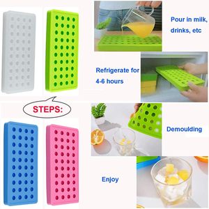 Molde para Cubitos de Hielo de Silicona con 40 Cavidades en Forma de Bola Pequeña, Antiadherente, Libre de BPA, con Certificación LFGB Platinum - Product Image 2