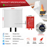 Couverture anti-feu d'urgence personnalisée pour la maison, fabriquée par l'usine Kunan, en fibre de verre, pour l'extinction des incendies et la protection contre les flammes