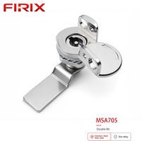 FIRIX MSA705 Cache-poussière en acier inoxydable à double insert pour serrure à came |   Serrure à clé durable, verrouillable et scellable pour applications électriques