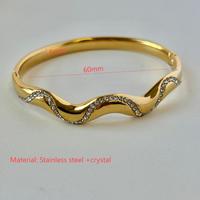 Nouveau Bracelet Manchette Tendance pour Femme en Acier Titane Plaqué Or 18K, Polyvalent, Étanche, en Acier Inoxydable, Zircon et Perle, Style Mode