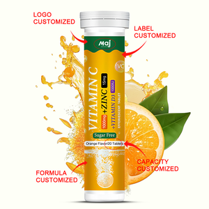 OEM/ODMビタミンC + 亜鉛オレンジ味肌に輝く美容ビタミンサプリメントビタミンc発泡性錠剤 - Product Image 2