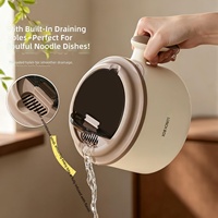 Bol à nouilles instantanées pour étudiants en dortoir, grande capacité, avec couvercle, en acier inoxydable 304, drainable, anti-fuite, sans BPA, isolation thermique