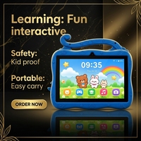 Tablette pour enfants 7 pouces Android 8.1 2 Go 16 Go WiFi 1024x600 avec étui en silicone licorne et support