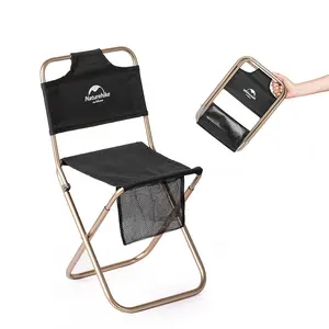 Naturehike-silla plegable para acampar, taburete de pesca compacto con respaldo, para Picnic al aire libre