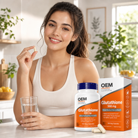 Capsules de Glutathion 500mg Chardon-Marie Acide Alpha-Lipoïque 100 Capsules Végétales OEM Formule Personnalisée Supplément Marque Privée