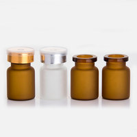 Flacon d'ampoule personnalisé de 5 ml, 10 ml, 15 ml avec bouchon en silicone, flacon vide en verre pour sérum de soin de la peau, emballage