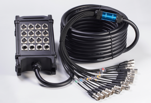 สายเคเบิลเสียงแบบ XLR 16 ช่อง ความยาว 50 เมตร แบบมีฉนวนป้องกัน OFC สายมัลติคอร์สำหรับงานแสดงสด คอนเสิร์ต และการบันทึกเสียงในสตูดิโอ พร้อมระบบ Fanout แยกสัญญาณตามสีที่ระบุ - Product Image 2