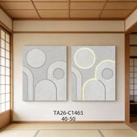 Tableau mural géométrique minimaliste LED sur toile, cadre moderne pour salon, grande peinture murale suspendue