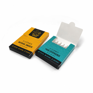 Caja de Cigarros Rígida de Lujo Personalizada, Estuche de Embalaje para Tabaco, Caja de Cigarrillos de Cartón Vacía con Logotipo UV, Juego de Cajas con Envoltura de Hoja Natural - Product Image 1