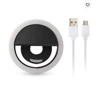 Lampu cincin Led swafoto dapat diisi ulang, untuk ponsel Laptop Ipaid, alat kamera Selfie lampu cincin Selfi