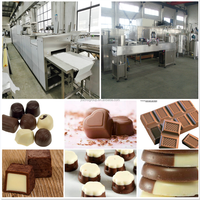 Ligne de fabrication de barre de chocolat ligne de production de barre de chocolat ligne de moulage de dépôt de chocolat avec broyeur à billes Conche