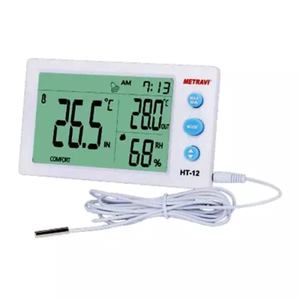 เครื่องวัดอุณหภูมิและความชื้น Metravi HT-12 พร้อมหัววัดภายนอก IP55 รองรับ OEM ปรับแต่งได้ รับประกัน 1 ปี - Product Image 1