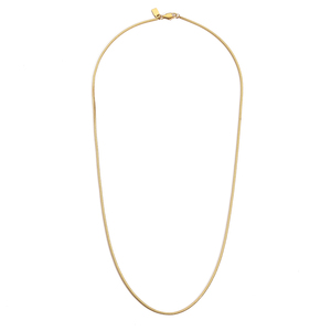 EManco Collier Chaîne Minimaliste Étanche Placage <span class=keywords><strong>PVD</strong></span> Acier Inoxydable 316L Plaqué Or 18K Chaîne Serpent Ronde pour Homme - Product Image 3