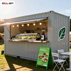 Folding 20ft 40ft Container Coffee Shop Restaurant <b>Bar</b> with Kitchen Snack Food Fiberglass Stainless Steel <b>for</b> <b>Sale</b> - Product Image 2