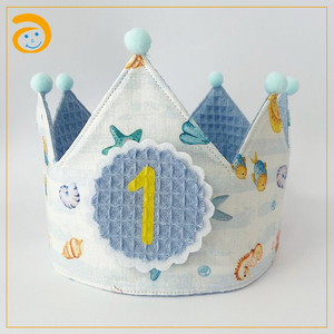 Corona de muselina suave para fiesta de cumpleaños de bebé, sombrero de rey, accesorio de fotografía para recién <span class=keywords><strong>nacido</strong></span>, decoraciones para el primer cumpleaños, regalo para baby shower - Product Image 3