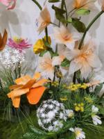 M-26 Fleurs personnalisées faites à la main, fleurs géantes en papier réalistes, arrangements de plantes d'intérieur, fleurs artificielles géantes réalistes