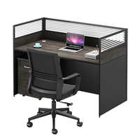 Poste de travail moderne 2 places, bureau d'ordinateur