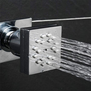 Jets de pulvérisation de corps de douche en laiton carré 2 fonctions brume de pluie buse de Massage de bain pivotante chrome mural 4 pièces 6 pièces - Product Image 4
