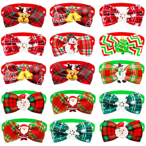 <span class=keywords><strong>Collar</strong></span> de Perro Navideño con Lazo y Cascabeles, Material de Nailon Ajustable, Diseño de Dibujos Animados para Perros Pequeños - Product Image 3