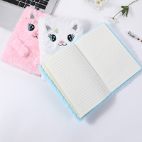 Cubierta de Animal de peluche para estudiantes de primaria, cuaderno de grabación con pelo, diario