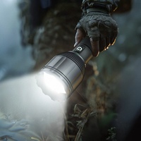 Lampe de poche puissante portable d'extérieur, lampe de poche LED rechargeable pour le camping, corps en aluminium avec charge USB, IP65, torches lumineuses