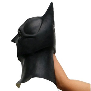 Masque de Batman en latex, masque intégral pour cosplay, costume de fête, accessoire d'Halloween, taille unique, noir - Product Image 5