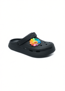 Zoccoli per Bambini Taglia 22 con Fiori e Spille Decorative, Suola in EVA, Punta Rotonda, per l'Estate - Product Image 1