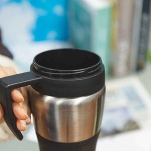 Stainless Steel Travel Tumbler Double Wall Vacuum Insulated With Lid For <b>Hot</b> <b>Cold</b> Drinks Minimalist Design - Product Image 3
