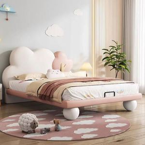 Girls Cloud Tree <b>Bed</b> Solid Wood <b>Single</b> Frame All-in-One Slat <b>Base</b> Kids Bedroom - Product Image 4
