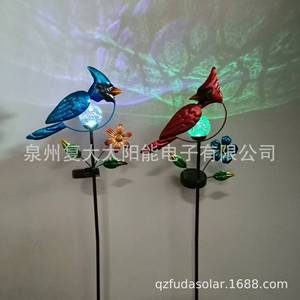Lámpara Solar de Jardín con Forma de Pájaro Cardenal Rojo, Decoración de Hierro Forjado LED, Resistente al Agua, para Exteriores - Product Image 5