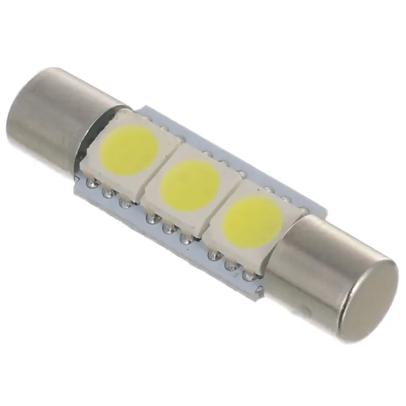 A80 T6 28mm 31mm 12V 5050 3 SMD LED Auto visiera parasole specchio di vanità lampadine stile fusibile Auto festone lampada