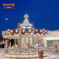 Manège de luxe à 16 places pour l'extérieur, thème carrousel, attractions de fête foraine populaires, manège familial pour parc d'attractions à vendre