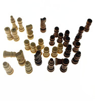 Pièces d'échecs personnalisées Pièces d'échecs en bois de 1 pouce Pièces de pion en bois